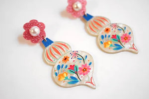 LaliBlue :  Christmas : Christmas Snow Ornament Earrings [PRE-ORDER]