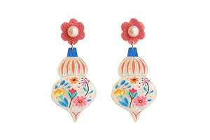 LaliBlue :  Christmas : Christmas Snow Ornament Earrings [PRE-ORDER]