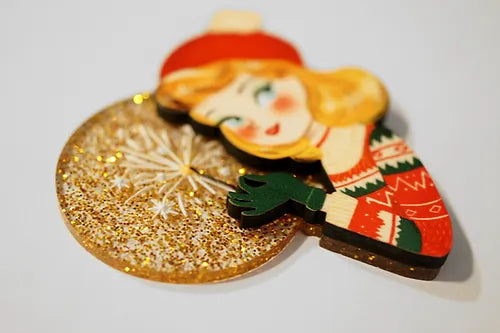 LaliBlue :  Christmas : Christmas Sparkles Brooch [PRE-ORDER]