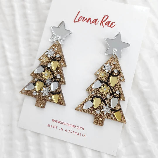 Louna Rae : Christmas Tree Dangle Earrings
