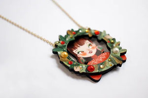 LaliBlue :  Christmas : Christmas Wreath Necklace [PRE-ORDER]