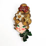 Laliblue : Christmas : Christmas blonde hair brooch with earring set