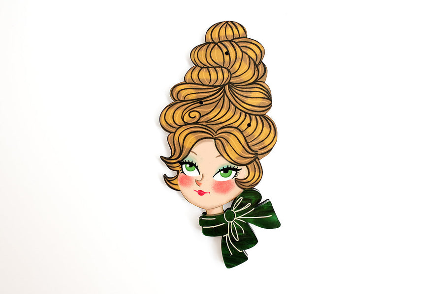 Laliblue : Christmas : Christmas blonde hair brooch with earring set