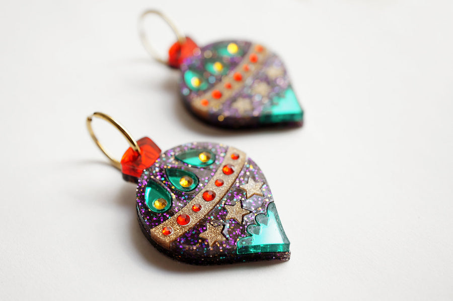Laliblue : Christmas : Christmas ornament with stars earrings
