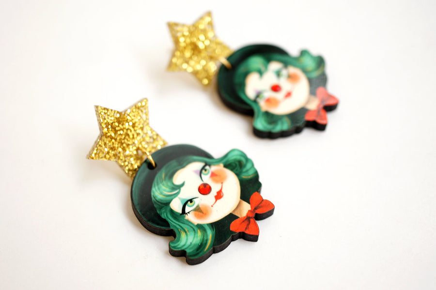 LaliBlue : Cursed Carnival : Clown Earrings