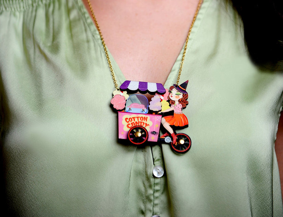 LaliBlue : Cursed Carnival : Cotton Candy Cart Necklace