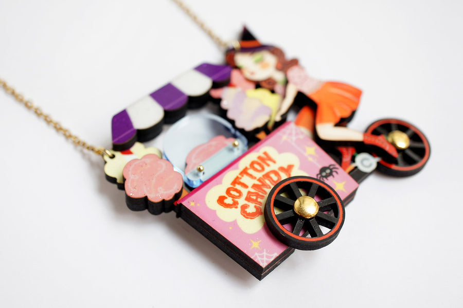 LaliBlue : Cursed Carnival : Cotton Candy Cart Necklace