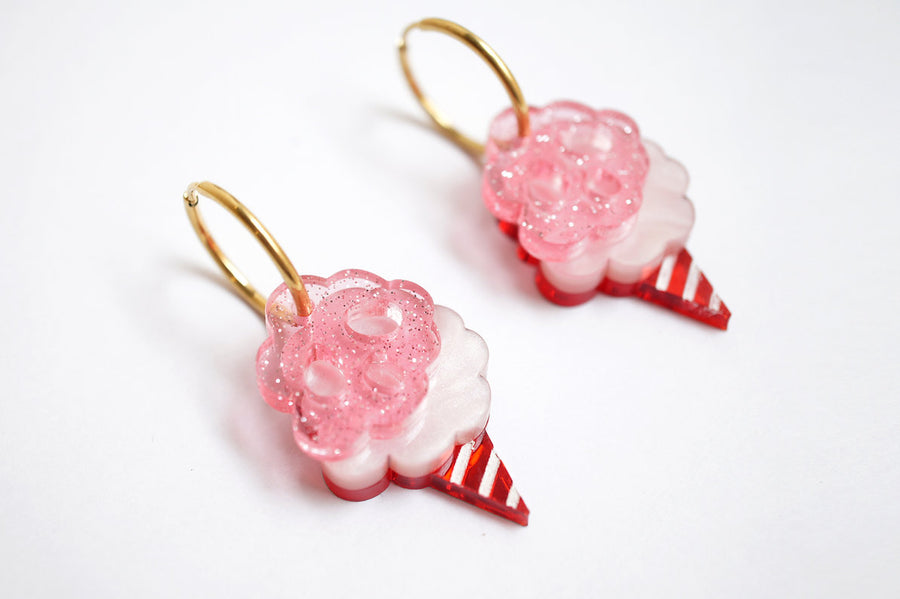 LaliBlue : Cursed Carnival : Cotton candy earrings