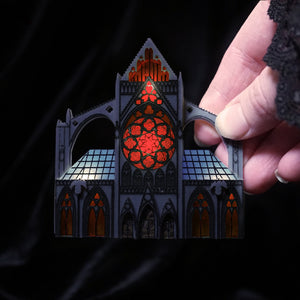 Lost Kiwi Designs : Cathedral Light-Up Brooch - Red Variant [PRE-ORDER]