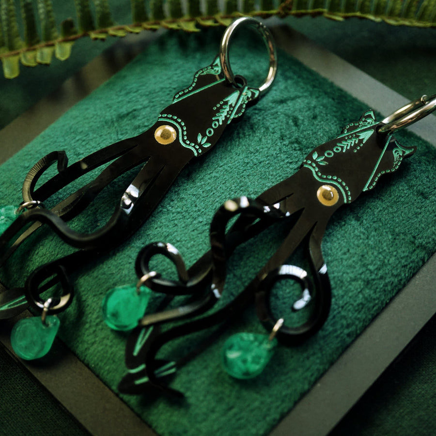 Lost Kiwi Designs : Squid Earrings