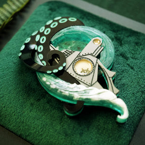 Lost Kiwi Designs : Nautilus Vs. Squid Brooch