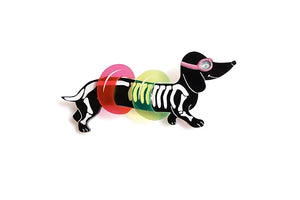 LaliBlue : Summerween : Dachshund with floats brooch