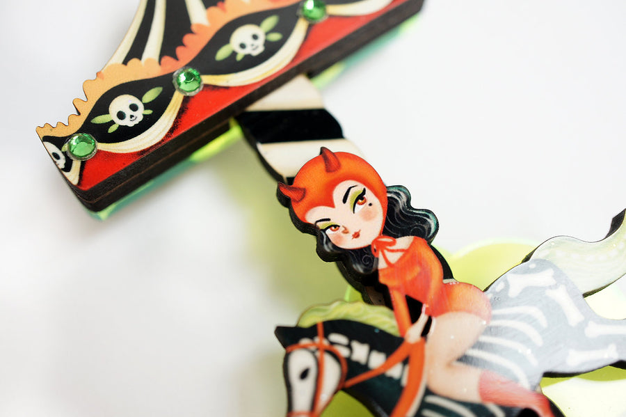 LaliBlue : Cursed Carnival : Demonic Carousel Brooch