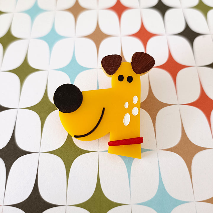 Bright and Bubbly : Mid Century Release : Dog Mini Brooch