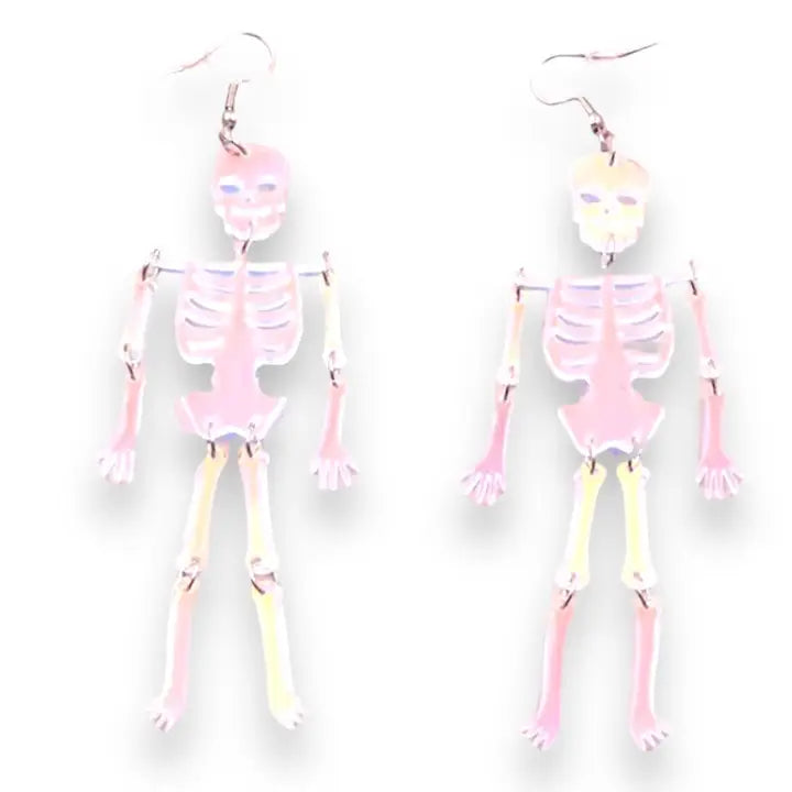 Lipstick & Chrome : Drop Dead Dangles Skeleton Earrings [PRE-ORDER]