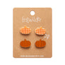 Erstwilder : Halloween : Pumpkin Patch Stud Earrings Set - Orange & Orange Gingham [LUCKY LAST!]