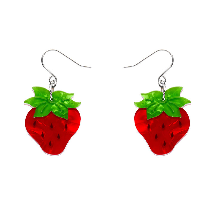 Erstwilder : Strawberry Shortcake : Darling Strawberry Drop Earrings [LUCKY LAST!]
