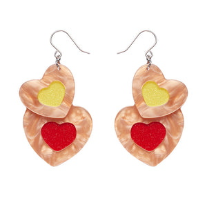 Erstwilder : Katherine Sabbath : Lolly Heart Cookies Drop Earrings [LUCKY LAST!]