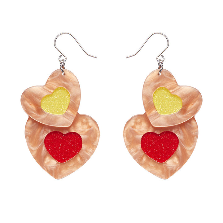 Erstwilder : Katherine Sabbath : Lolly Heart Cookies Drop Earrings