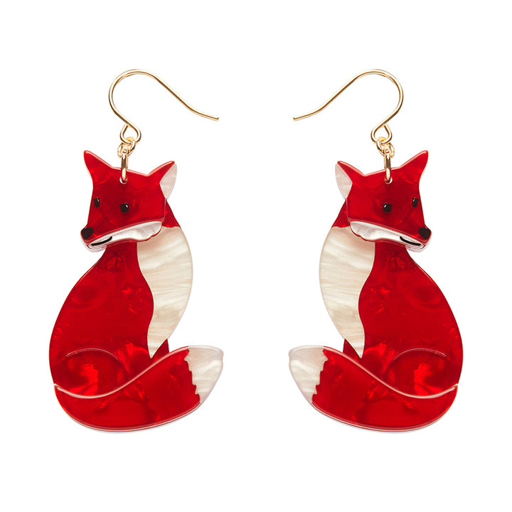 Erstwilder : Fleur Harris : Charming Fox Drop Earrings [LUCKY LAST!]