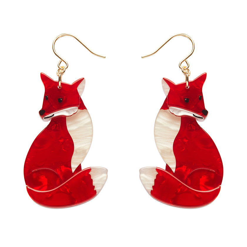 Erstwilder : Fleur Harris : Charming Fox Drop Earrings [LUCKY LAST!]