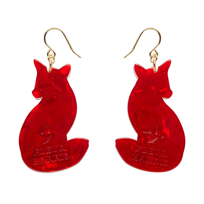 Erstwilder : Fleur Harris : Charming Fox Drop Earrings [LUCKY LAST!]