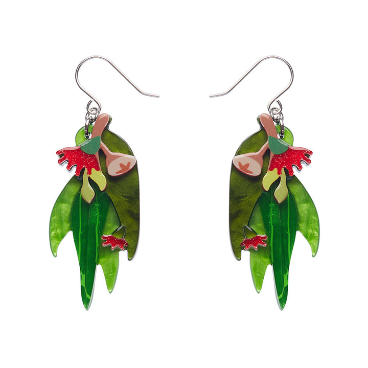 Erstwilder : Australiana : Red Gum Blossom Drop Earrings [LUCKY LAST!]