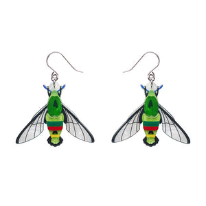 Erstwilder : Australiana : Glimmer the Hawk Moth Drop Earrings [LUCKY LAST!]