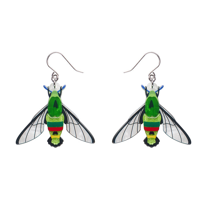 Erstwilder : Australiana : Glimmer the Hawk Moth Drop Earrings [LUCKY LAST!]