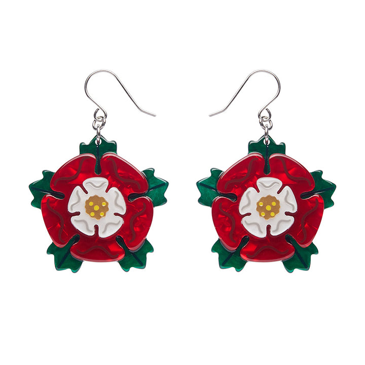 Erstwilder : London Calling : Tudor Rose Drop Earrings