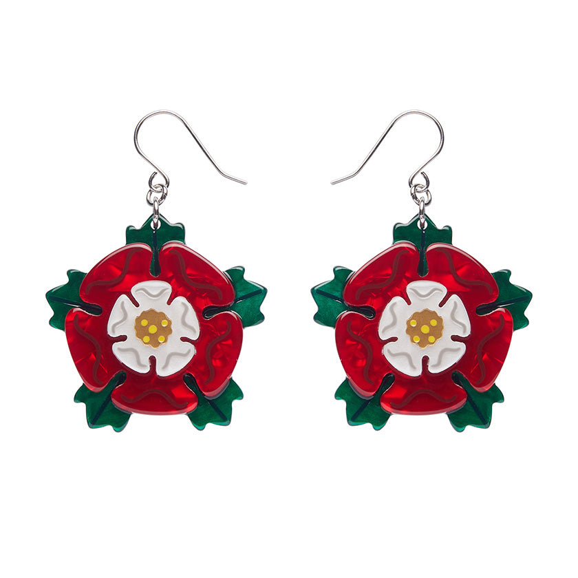 Erstwilder : London Calling : Tudor Rose Drop Earrings