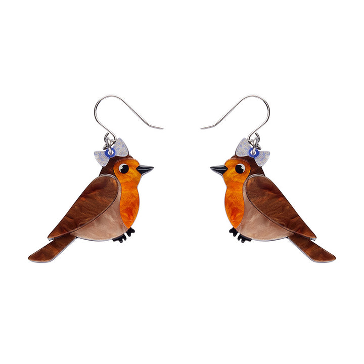 Erstwilder : London Calling : Rosie the Robin Drop Earrings