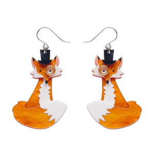 Erstwilder : London Calling : Felix the Fox Drop Earrings