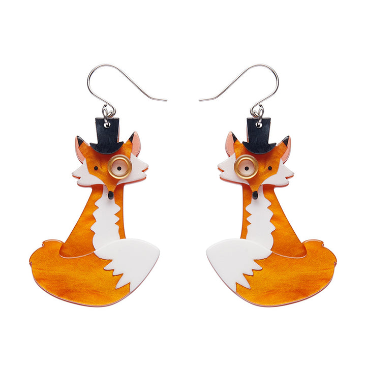 Erstwilder : London Calling : Felix the Fox Drop Earrings