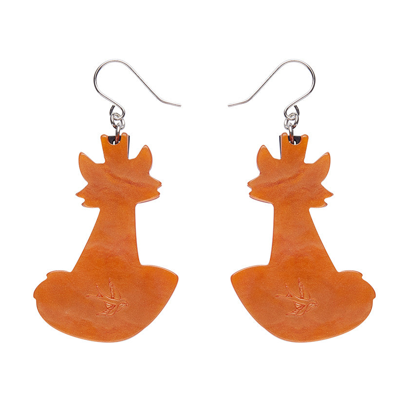 Erstwilder : London Calling : Felix the Fox Drop Earrings