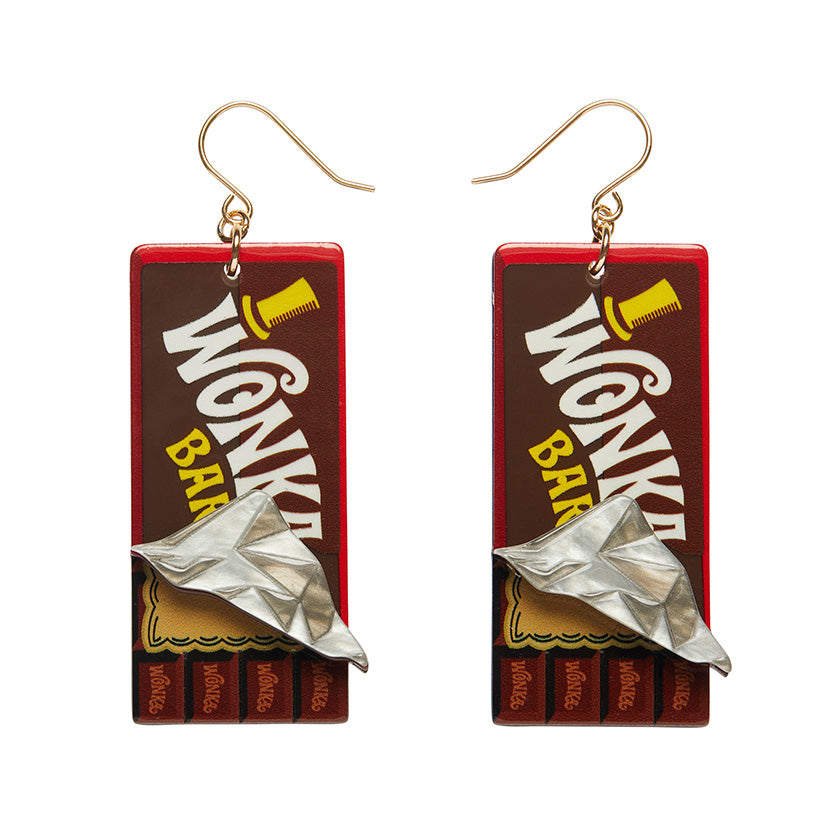 Erstwilder : Willy Wonka : Winning Wonka Bar Drop Earrings