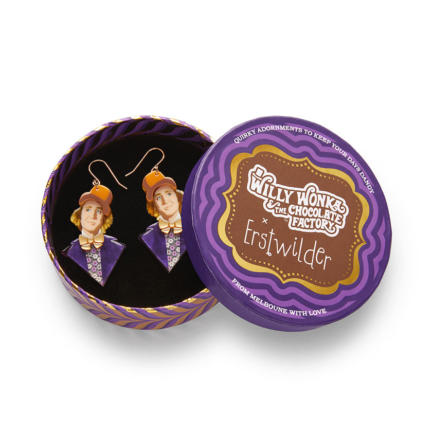 Erstwilder : Willy Wonka : Mr Wonka Drop Earrings