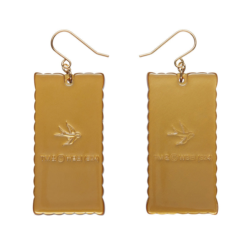 Erstwilder : Willy Wonka : Golden Ticket Drop Earrings