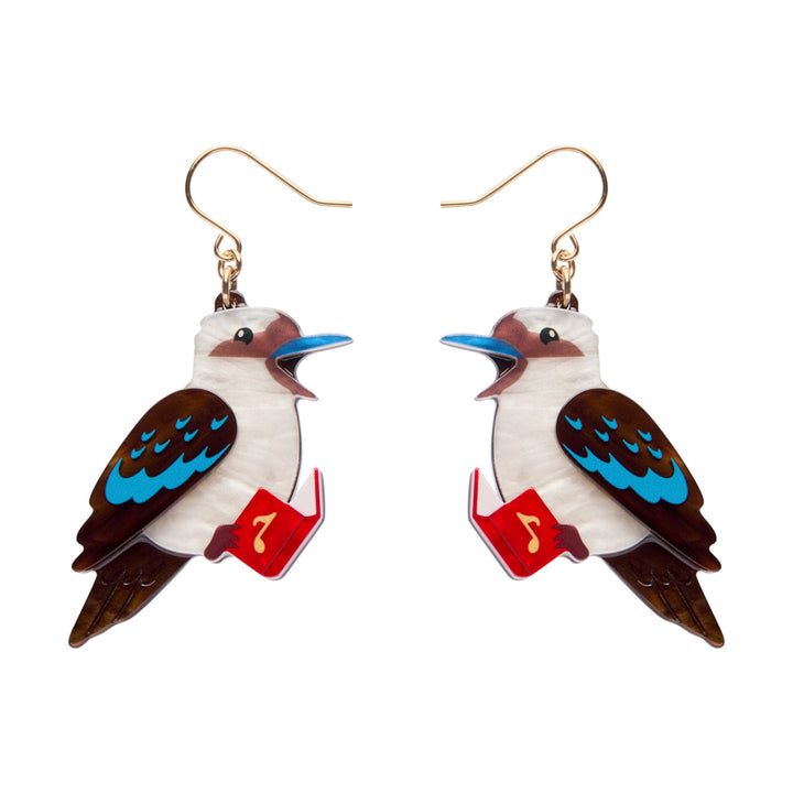 Erstwilder : Merry Menagerie : Kip the Kookaburra Drop Earrings [LUCKY LAST!]
