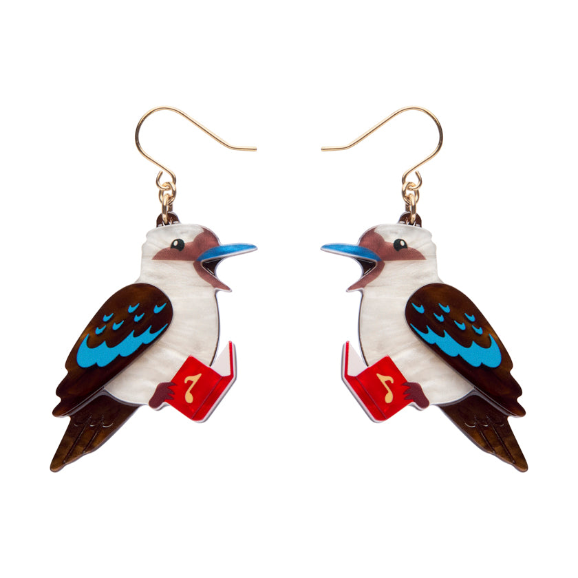 Erstwilder : Merry Menagerie : Kip the Kookaburra Drop Earrings [LUCKY LAST!]