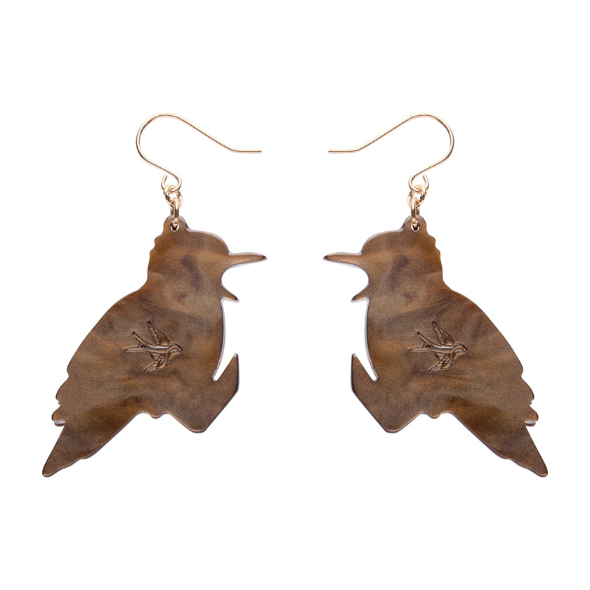 Erstwilder : Merry Menagerie : Kip the Kookaburra Drop Earrings [LUCKY LAST!]