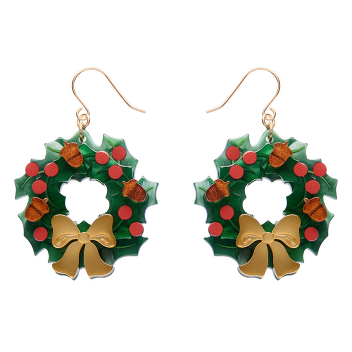 Erstwilder : Merry Menagerie : Forest Wreath Drop Earrings
