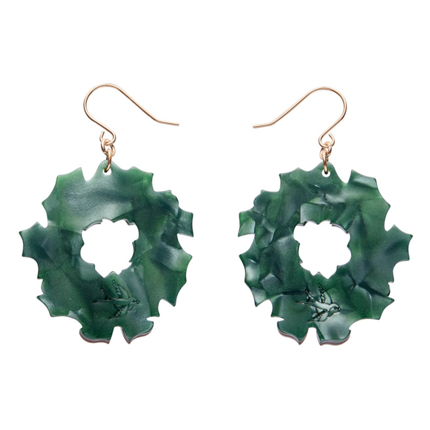 Erstwilder : Merry Menagerie : Forest Wreath Drop Earrings