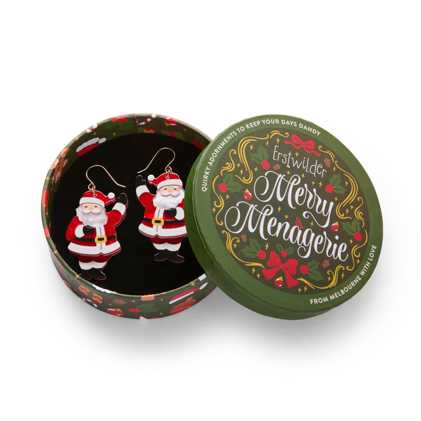 Erstwilder : Merry Menagerie : Santa’s Surprise Drop Earrings