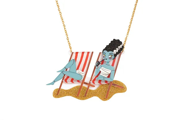 LaliBlue : Summerween : Elsa sitting in hammocks necklace