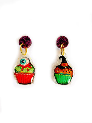 Rosie Rose Parker :  Halloween : Eyeball Cupcake Earrings [PRE-ORDER]