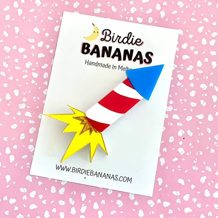 Birdie Bananas : Firecracker Brooch