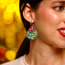 Laliblue : Christmas : Floral Christmas Ornament Earrings