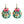 Laliblue : Christmas : Floral Christmas Ornament Earrings