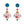 LaliBlue : Christmas : Floral Christmas Ornament Earrings